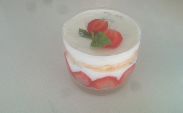 FRAISIER MASCARPONE, CITRON, BASILIC